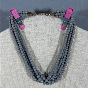 Gray Beaded Necklace